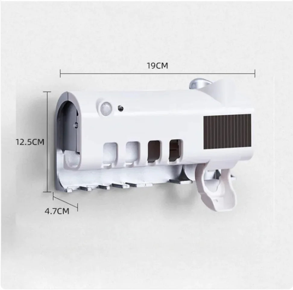 UV Toothbrush Sterilizer & Automatic Toothpaste Squeezer Rack