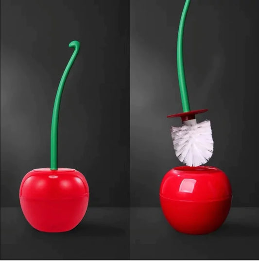 Cherry Shape Toilet Brush Holder Set